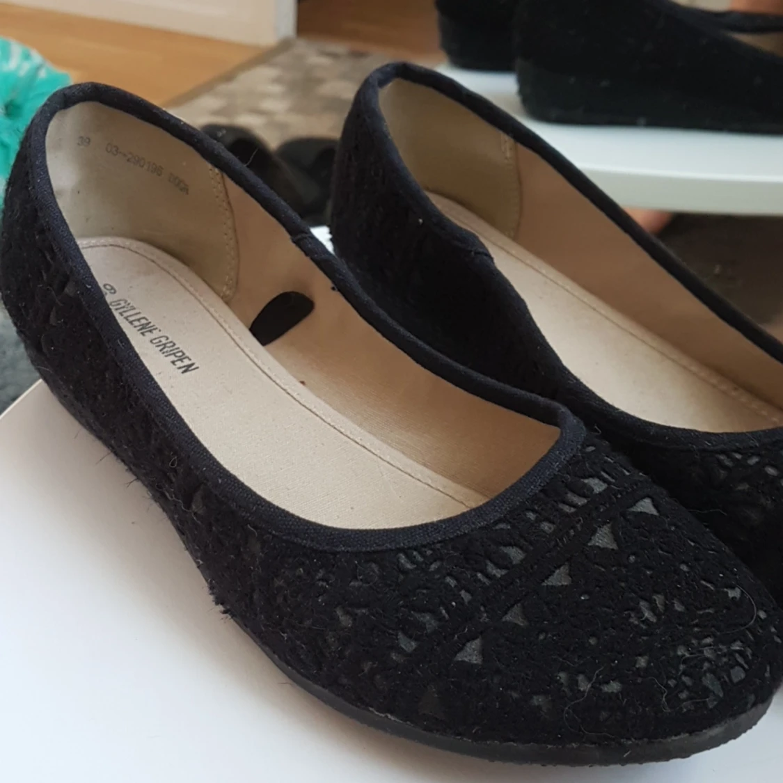 Svarta sommarskor med spets stl 39 - 91