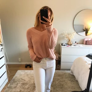 Rosa stickad tröja - Rosa stickad tröja från Nelly i storlek XS