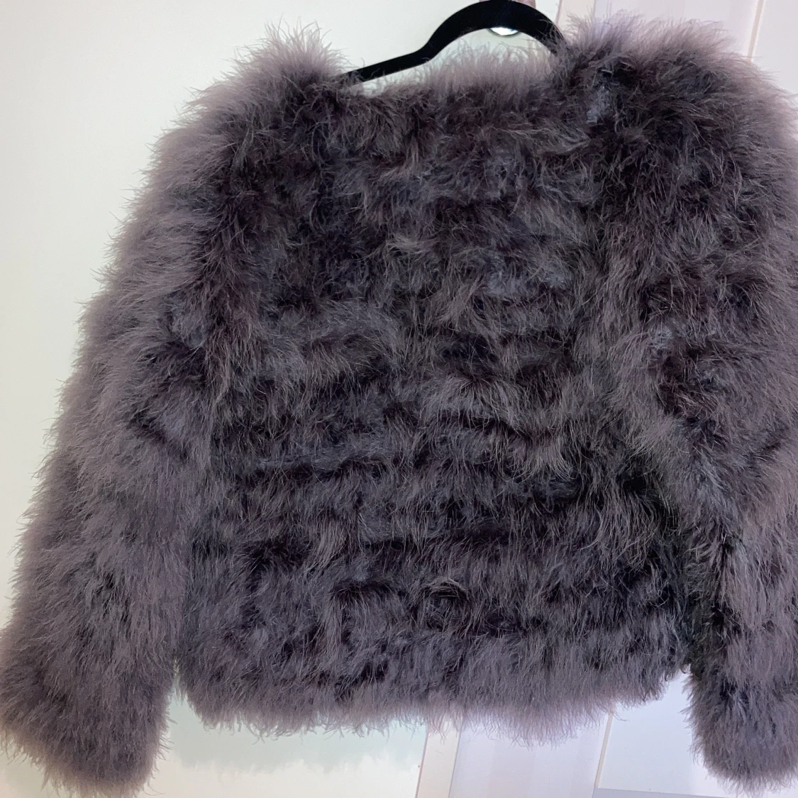Grå pälsjacka från DM - 90
