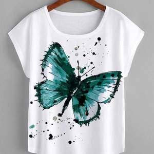 New butterfly printed top