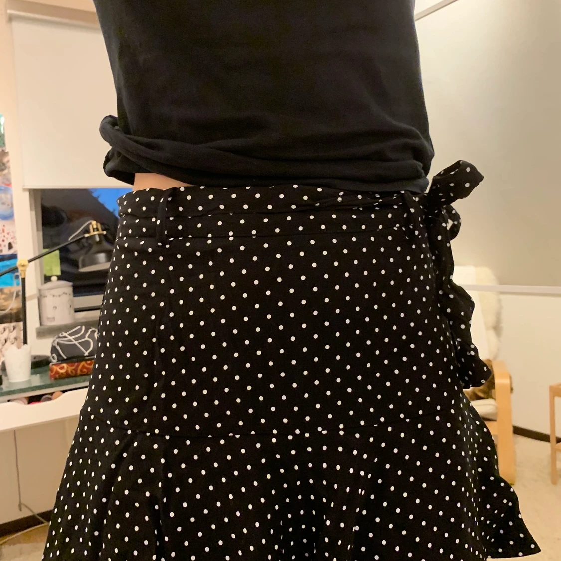 Zara kjol-shorts prickig 