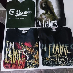 In Flames  - Tishor med In Flames. 3 från turné från 2008, 2009 (SÅLD)  o 2012. Den gröna är en klassiker. Alla i strl S. 65:-/st