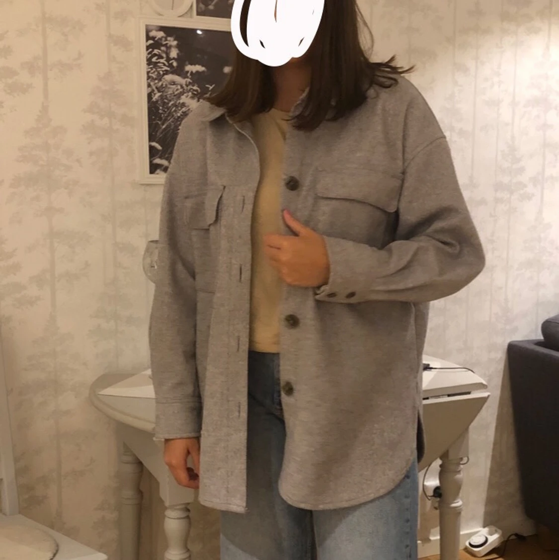 Grå skjortjacka  - 90