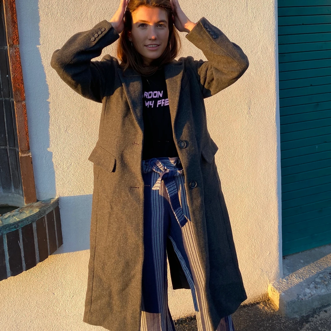 Grå frakke fra H&M - 90