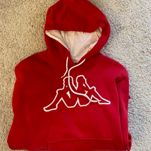 Hoodie, Kappa - En hoodie från kappa i röd. Den är jättefin och i bra skick. Den är väldigt varm så perfekt nu till hösten! 