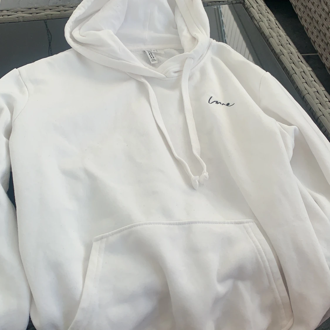 Vit hoddie - 90