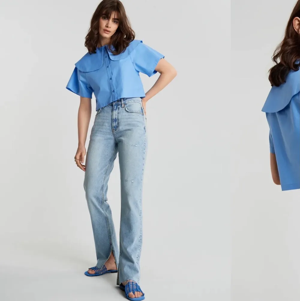 Bilderna är lånade från Ginas hemsida. Säljer ett par jeans från Gina tricot med slits (endast använda två gånger) i strl 40 men passar även 38. . Jeans & Byxor.