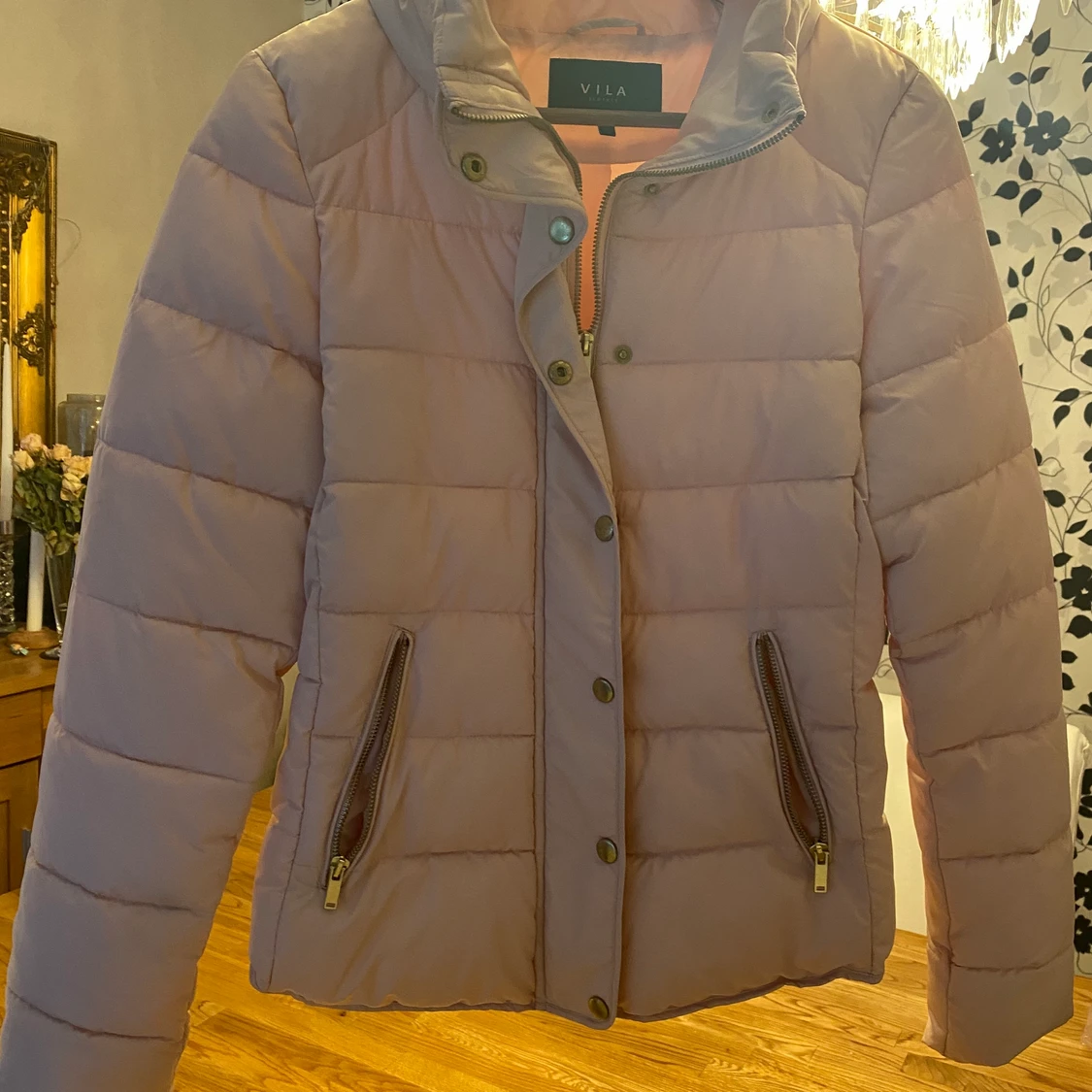 Ljusrosa vinterjacka