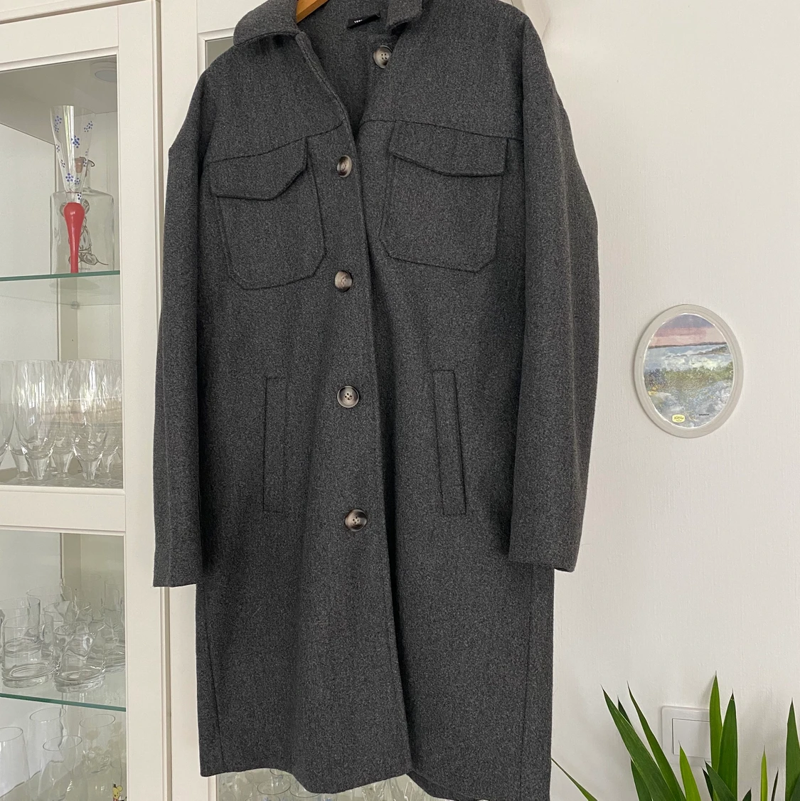 Grå shacket/kappa strl. M