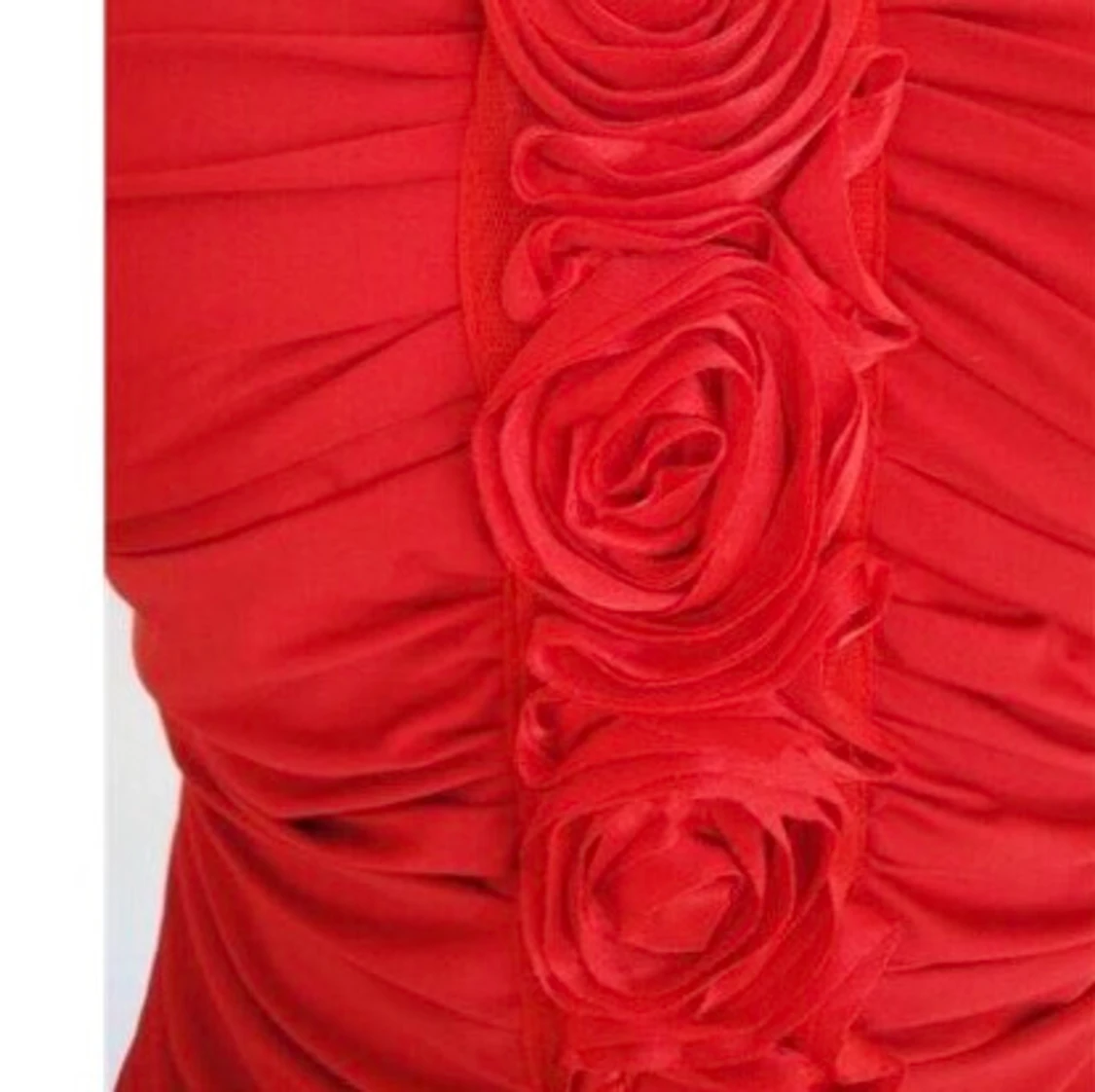 röd topp m rosor stl 34-36 - 90