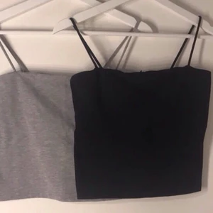 Svart och grått Linne  - Svart och grått linne från Gina tricot! I storlek xs på båda! Säljer pga att dom aldrig används! Båda för 80kr eller en av dom för 40 inklusive frakt! Kom privat för mer bilder! Frakt kostar 24kr! Kan mötas upp i Västerås!❤️