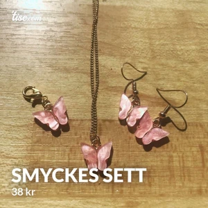 Smycken - 1 par örhängen 1 st halsband 1 st berlock