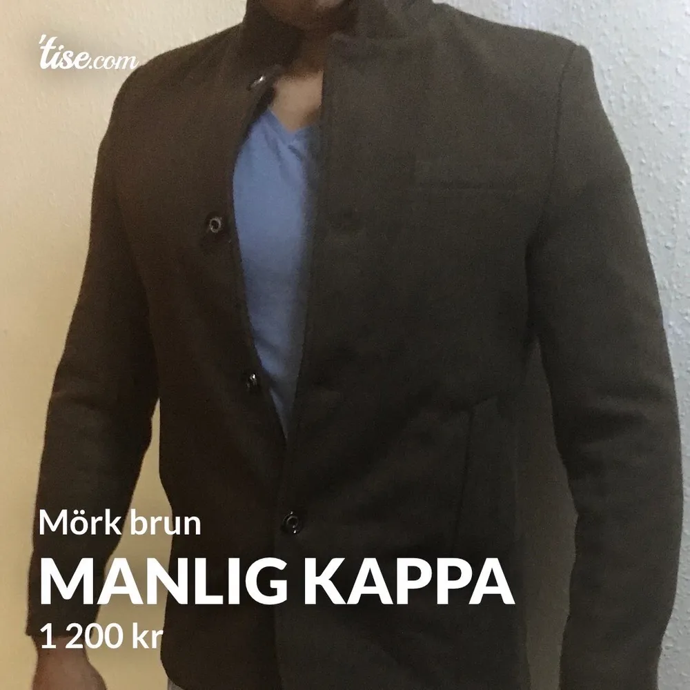 Den här manliga kappan är helt ny alltså oanvänd bara när fotot togs. Den är tyvärr liten och när på storleken L. Den kostar 1150kr men kan diskuteras . Jackor.