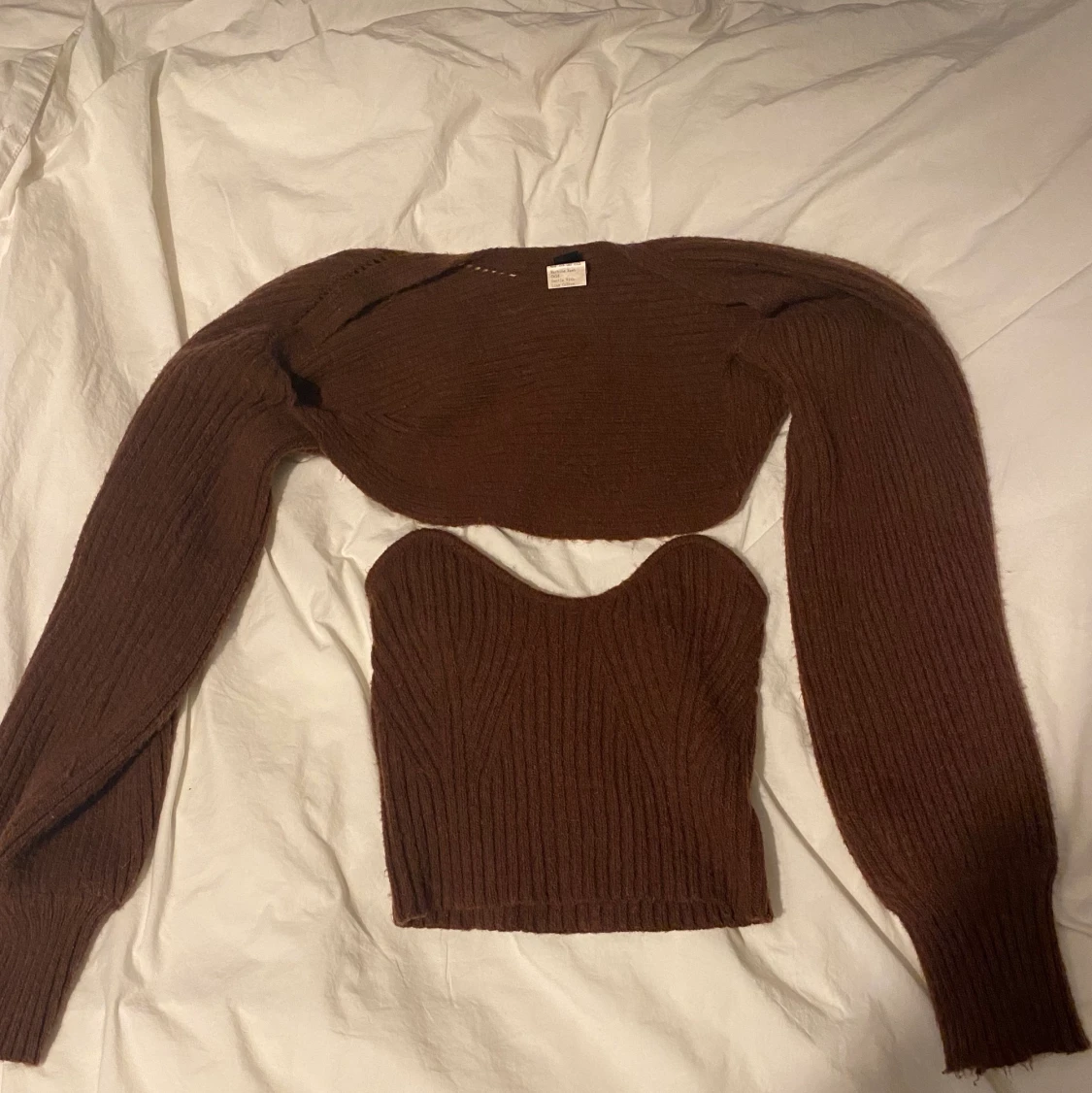 Stickad kofta & topp