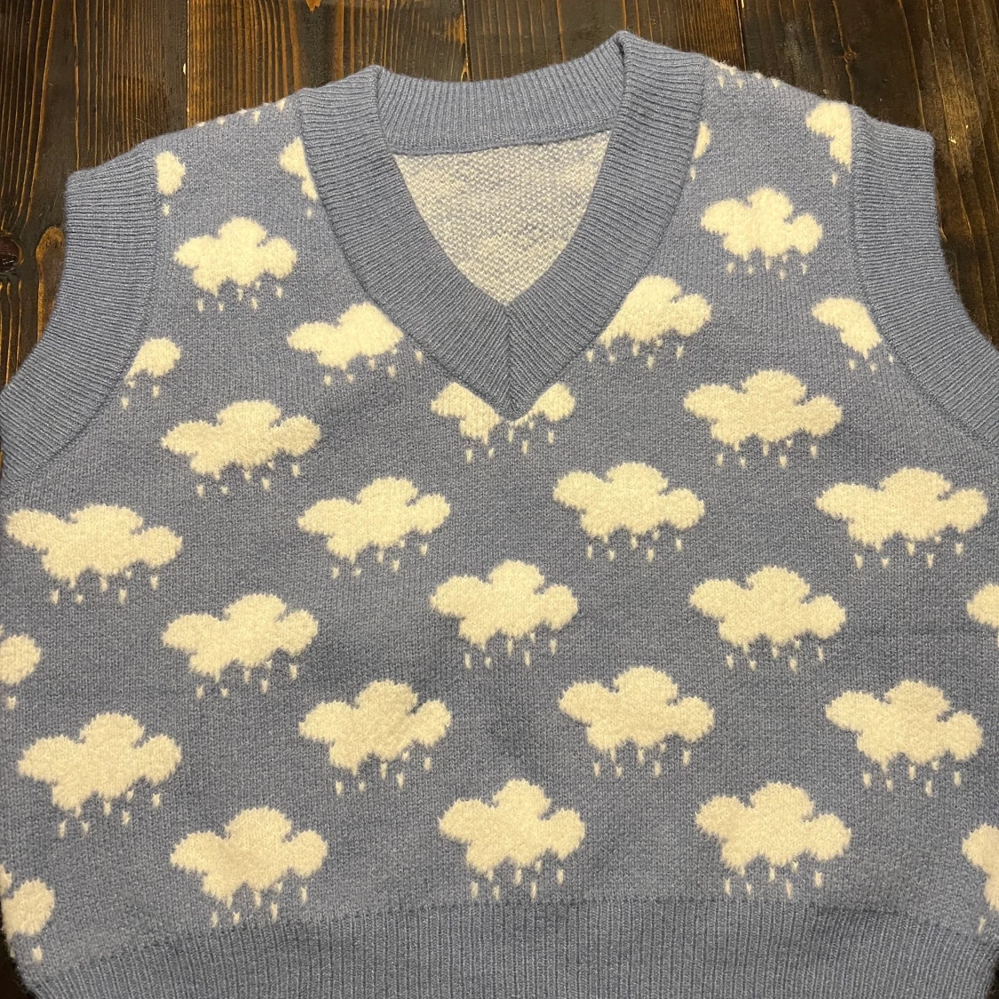 stickad moln tröja - 90