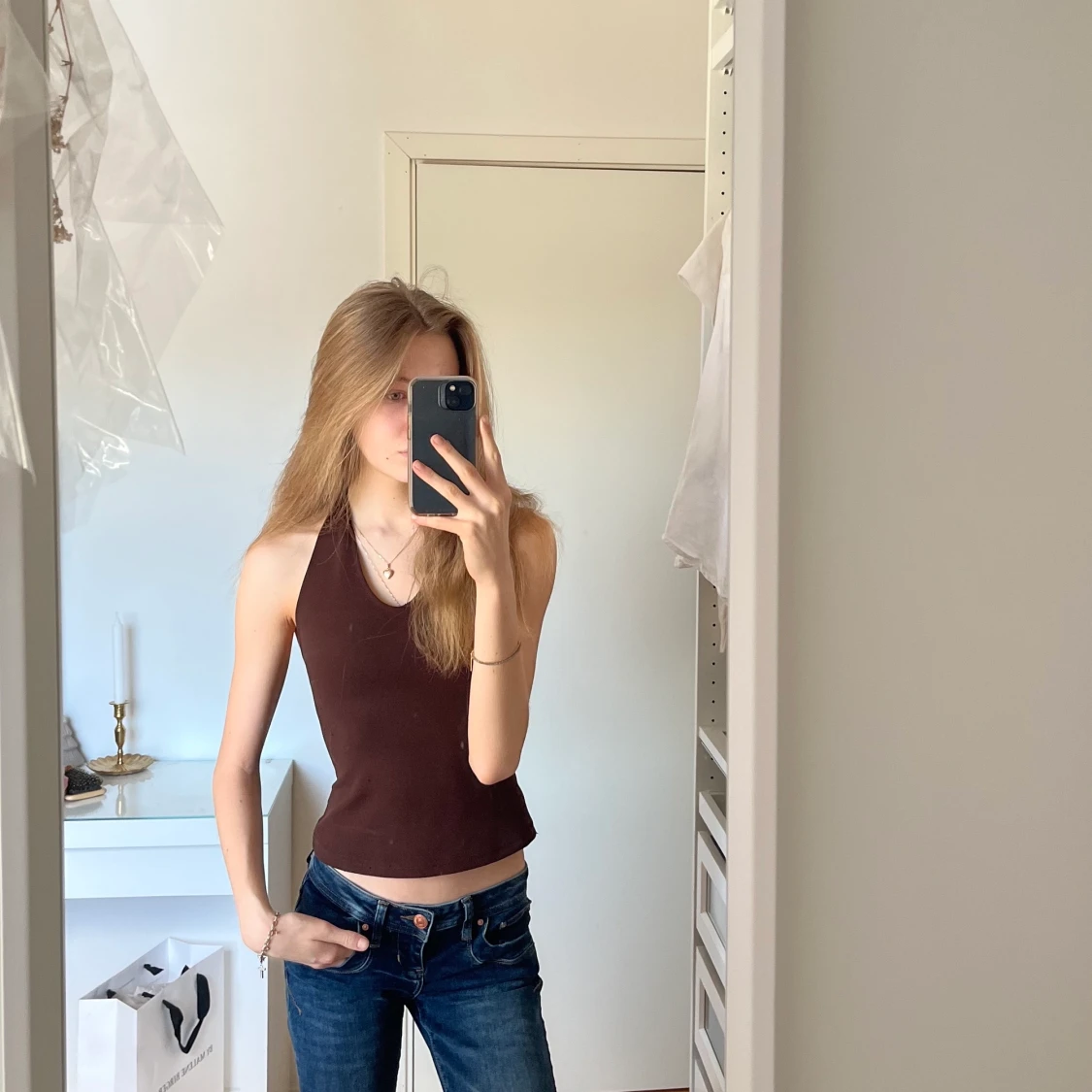 Halterneck topp - 90