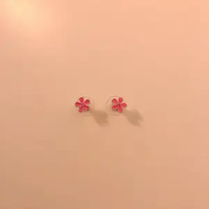 Ett par jättegulliga örhängen med rosa blommor på! Frakt tillkommer på 14kr😊