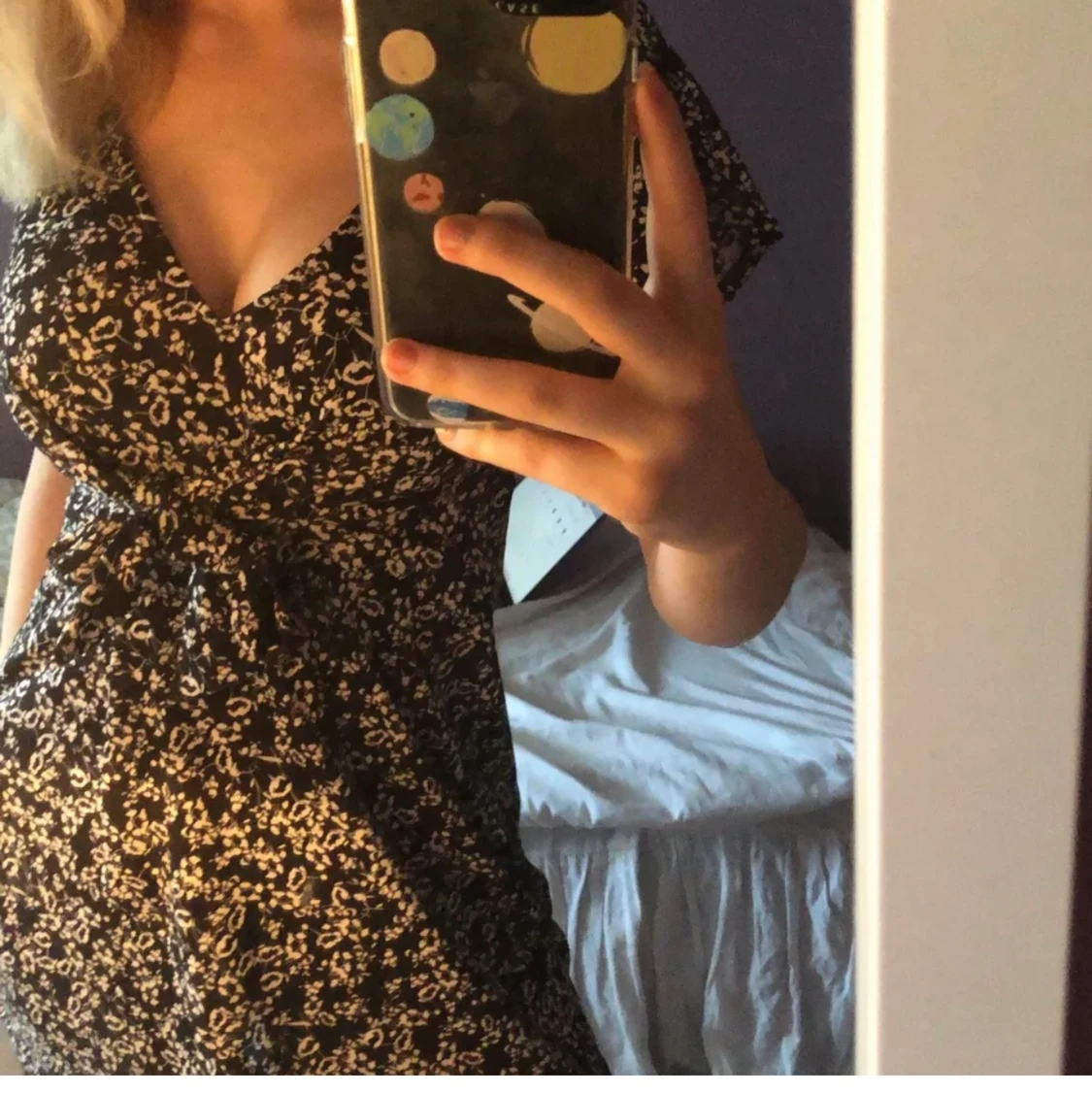 Blommig klänning  - 90