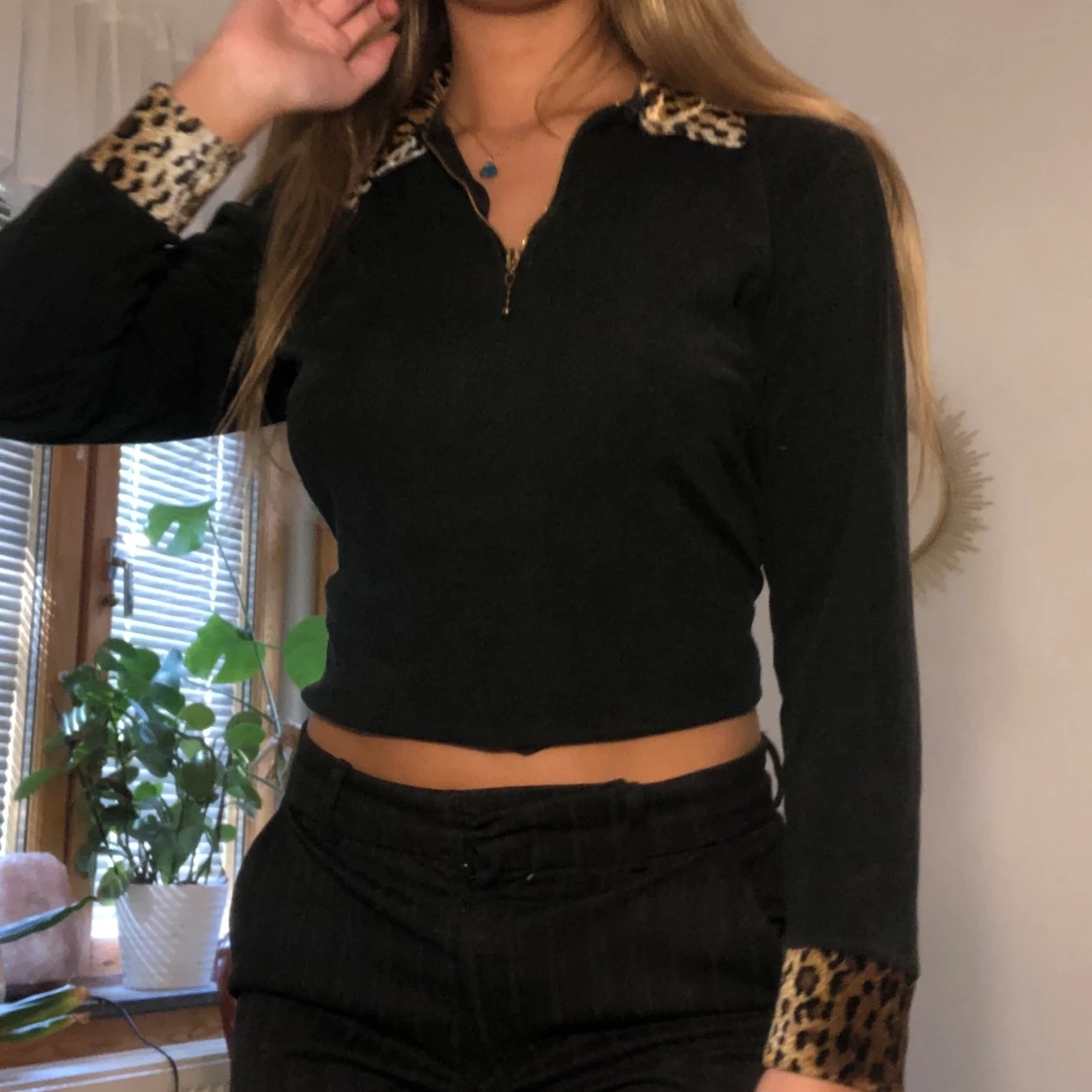 Leopardmönstrad tröja