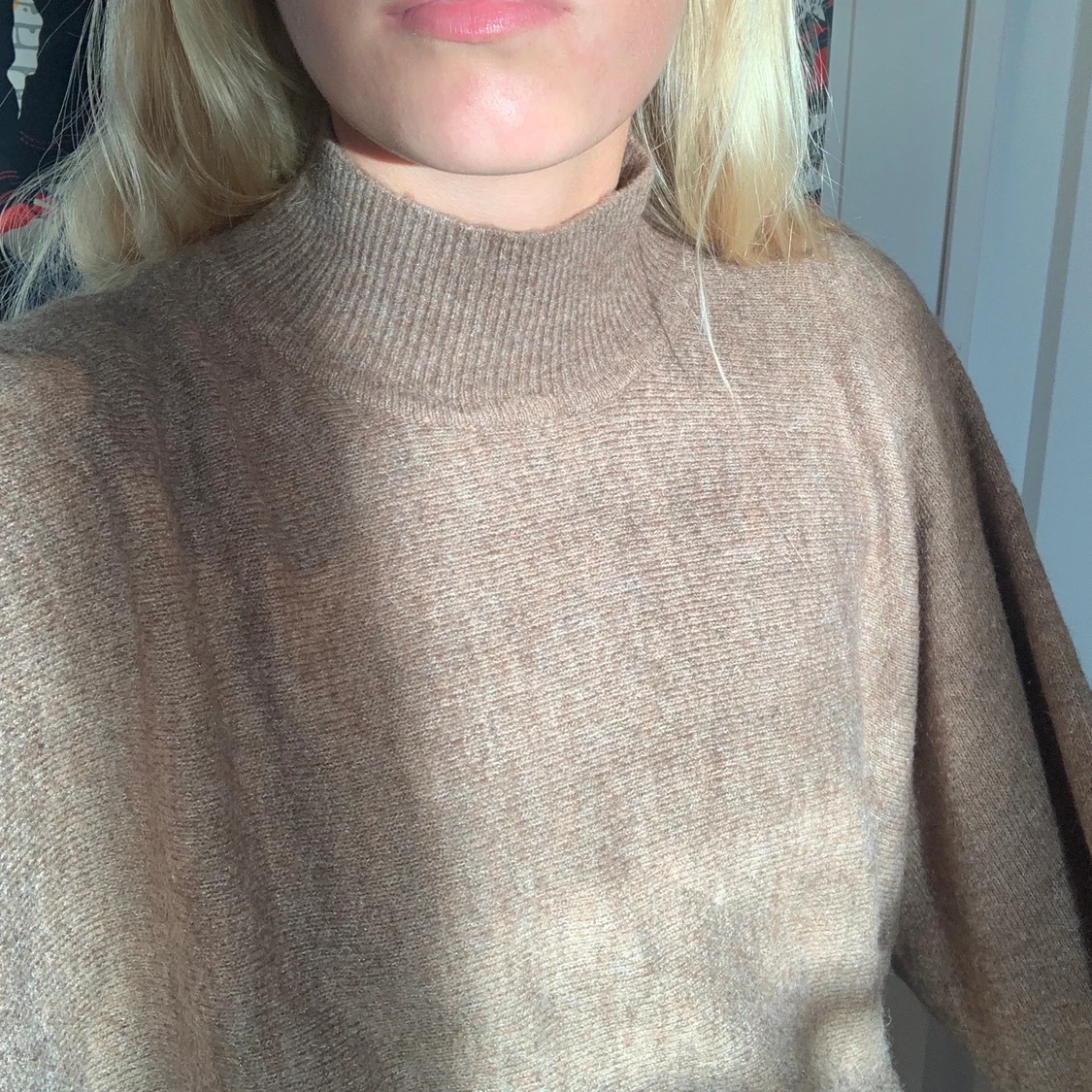 Brun stickad tröja - 91