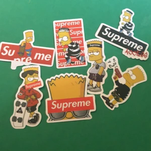 Bart Simpson supreme klistermärken  - (7st) Alla för 10kr+frakt. Skicka om ni har frågor.