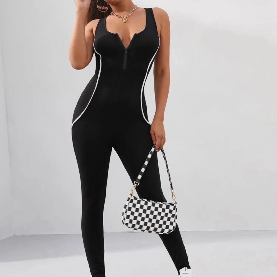 Dragkedja sportig overall 