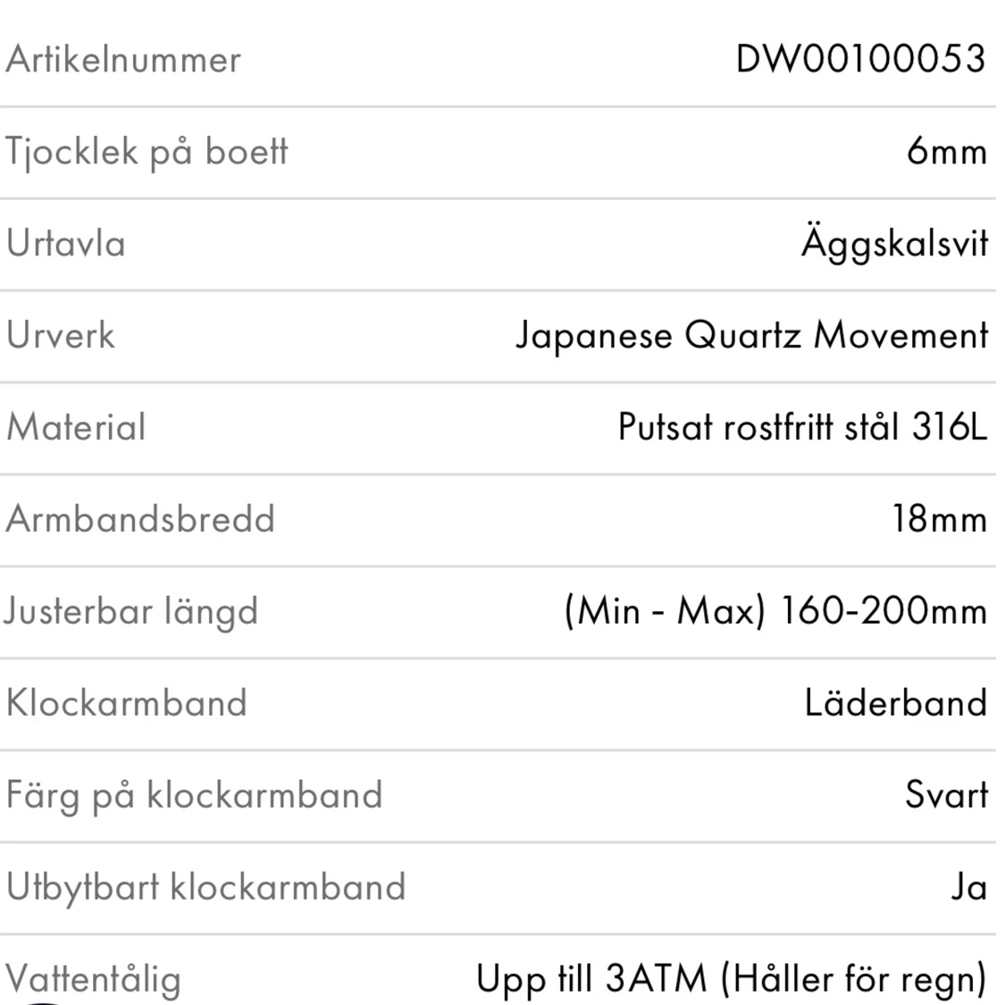 DANIEL WELLINGTON KLOCKA - 91