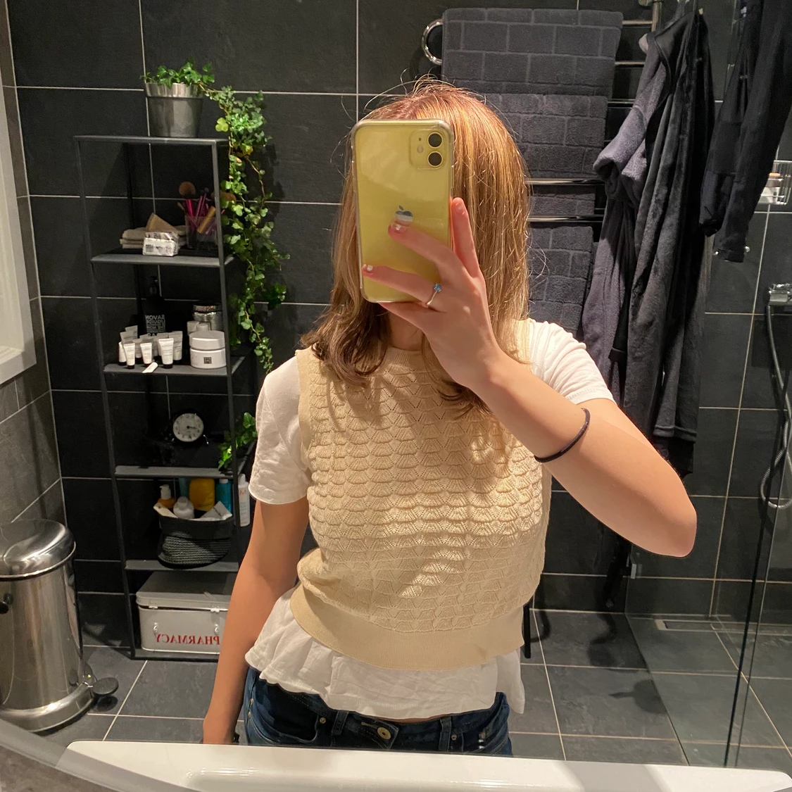 Stickad tunn väst - 91