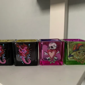 Ed hardy ljuslyktor - Söta och oanvända! Inga defekter🕺🏻 50 kr styck 150 för rubbet 