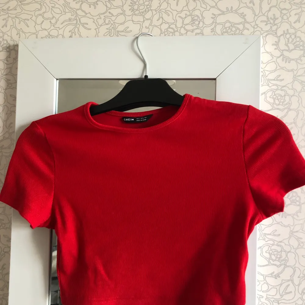 Helt ny röd tröja som är croppad. Aldrig använt denna, är inne fin röd färg . T-shirts.