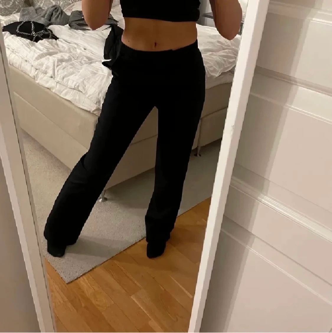 Lågmidjade kostymbyxor