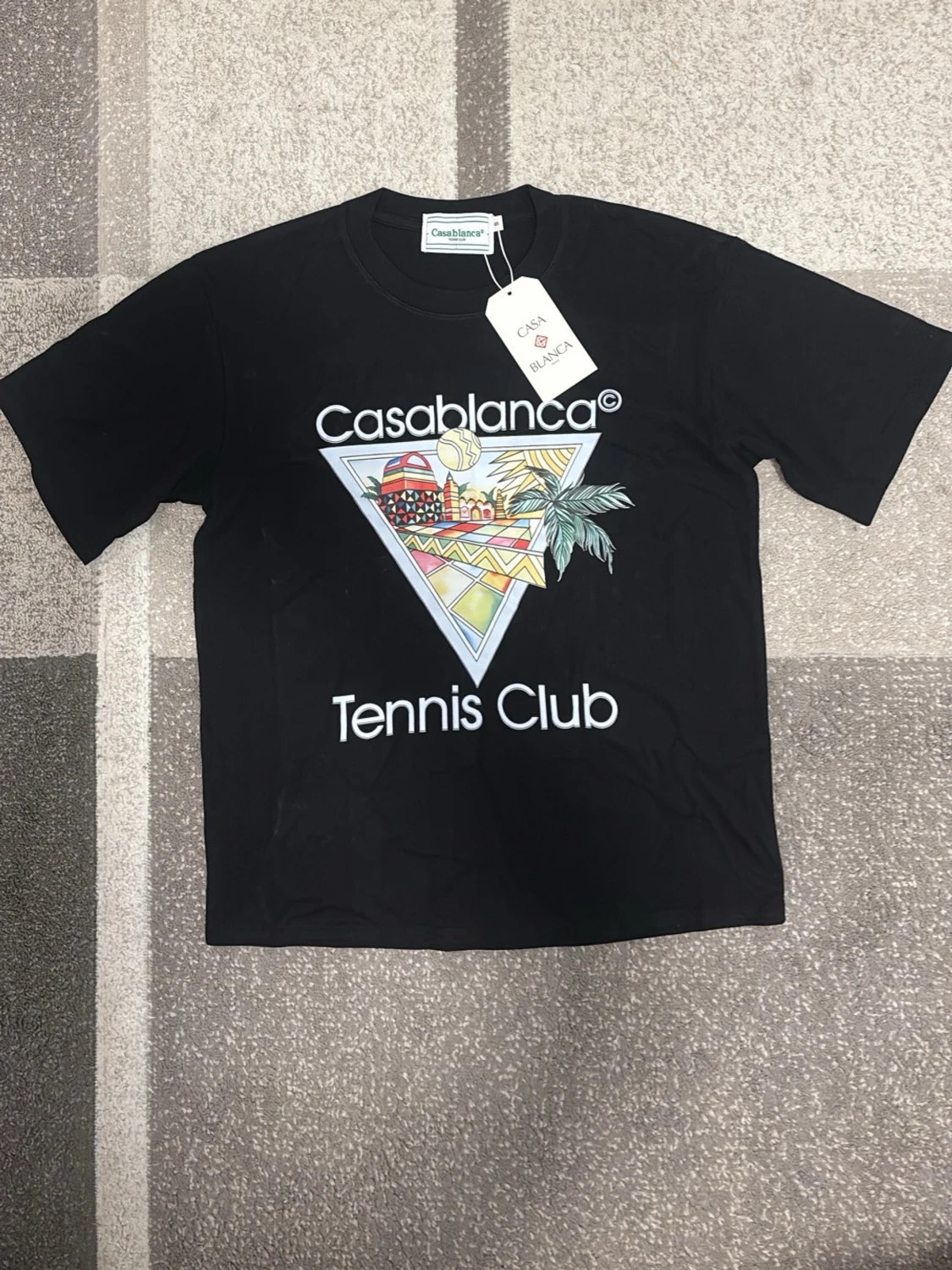 Svart Casablanca Tennis Club t-shirt