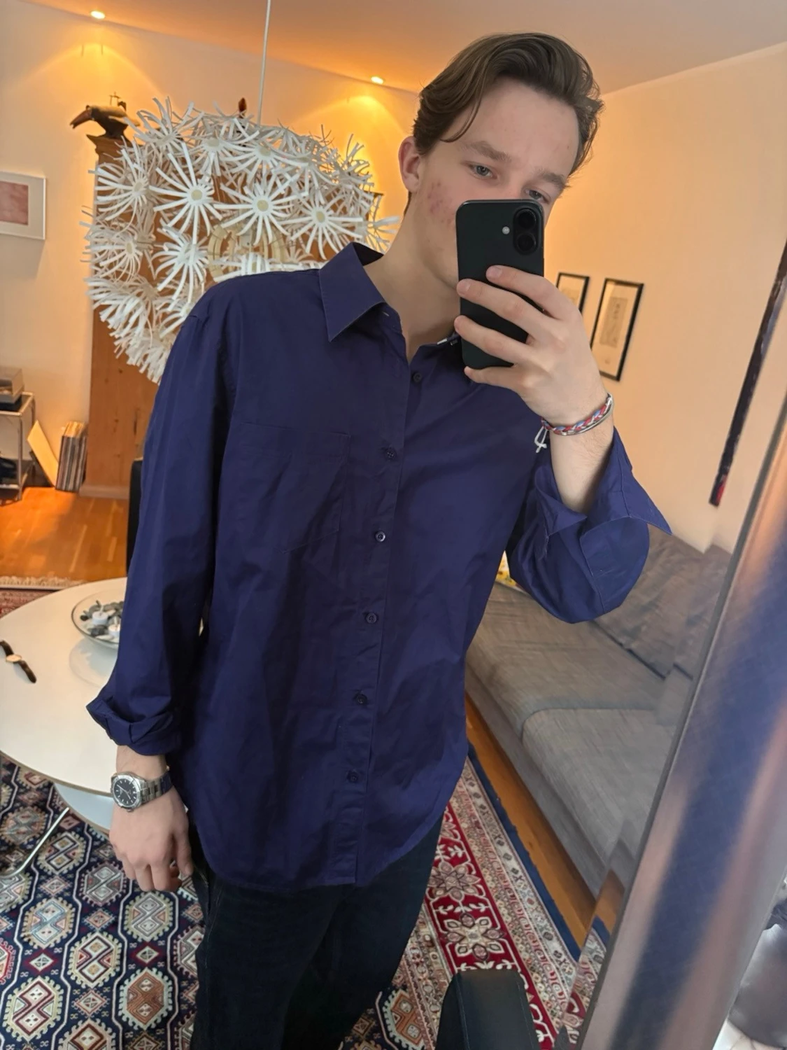 Mörkblå skjorta från Armani Exchange