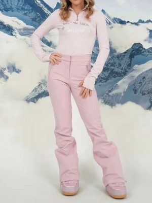 Ljusrosa täckbyxor från Meet me there - Helt nya teckbyxor från meet me there i storlek m/l men skulle säga de sitter som storlek 38 endast testade med lappen fortfarande på. Nypris 970kr