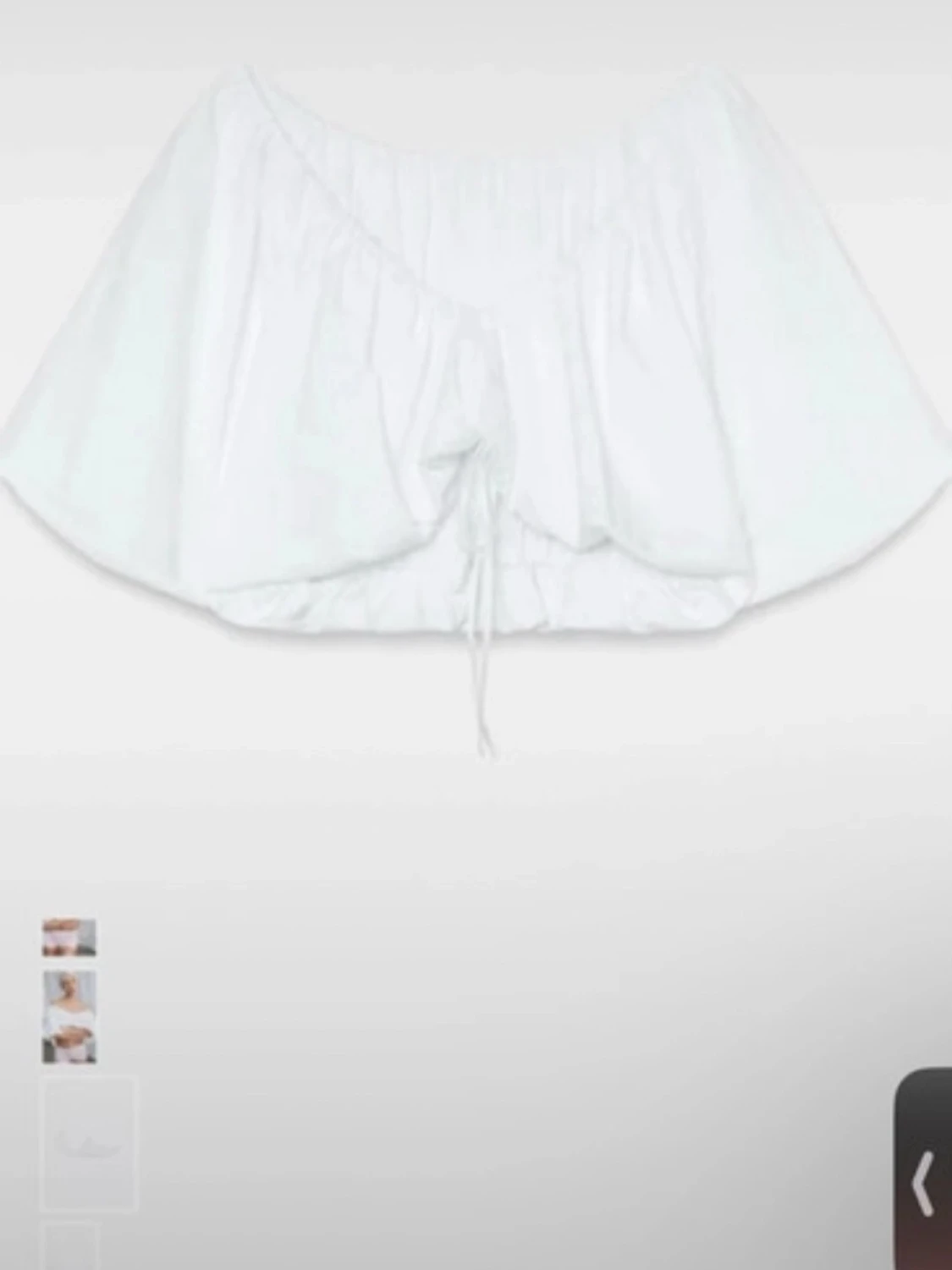 Vit offshoulder croppad blus - 1