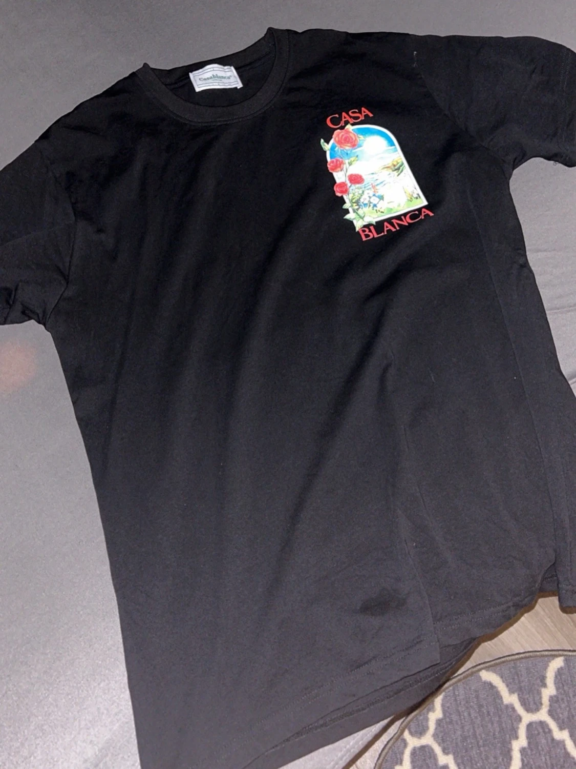 Svart Casablanca t-shirt med tryck - 1