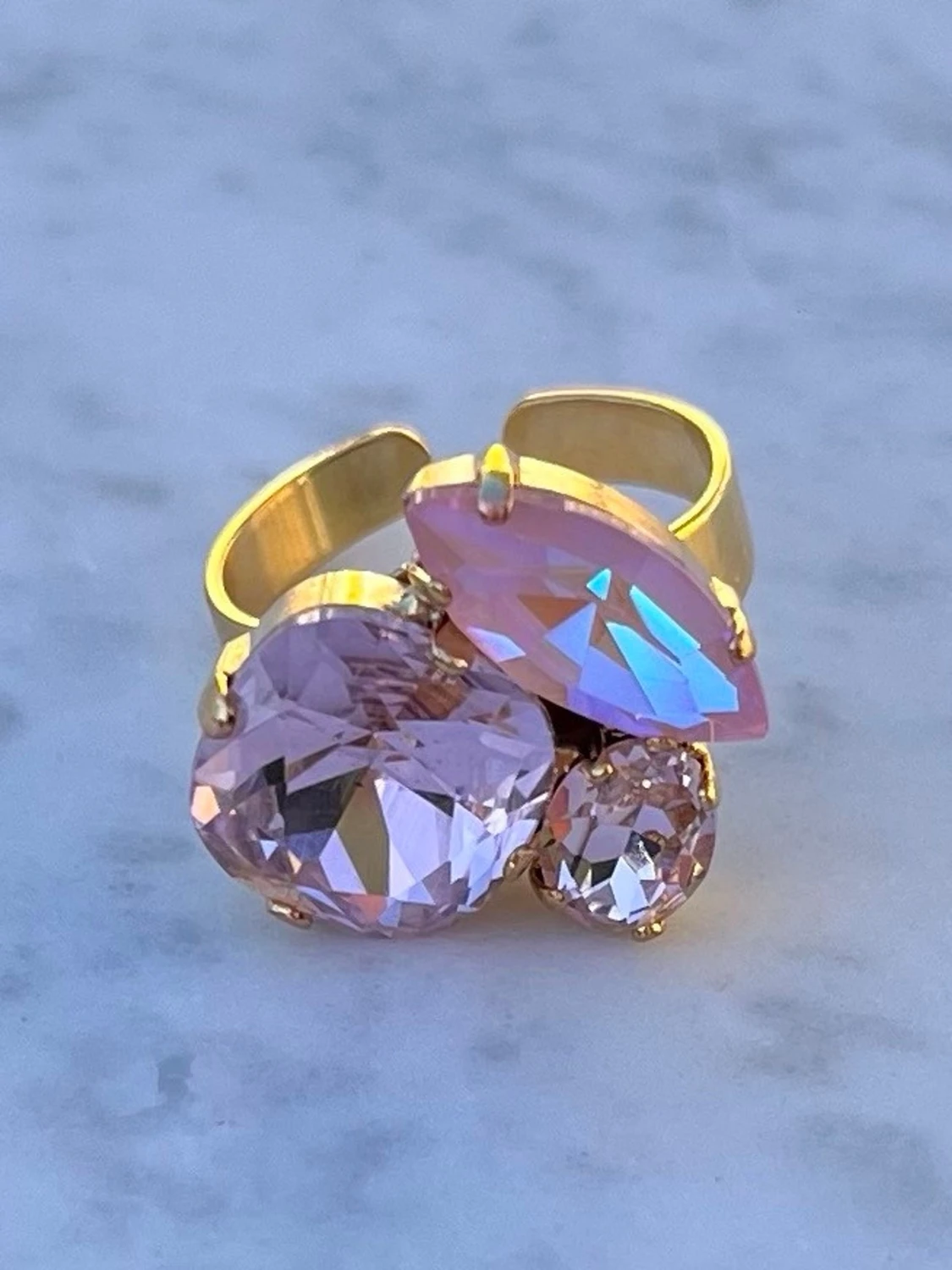 Mixed sized ring Rosa nyanser  - 4