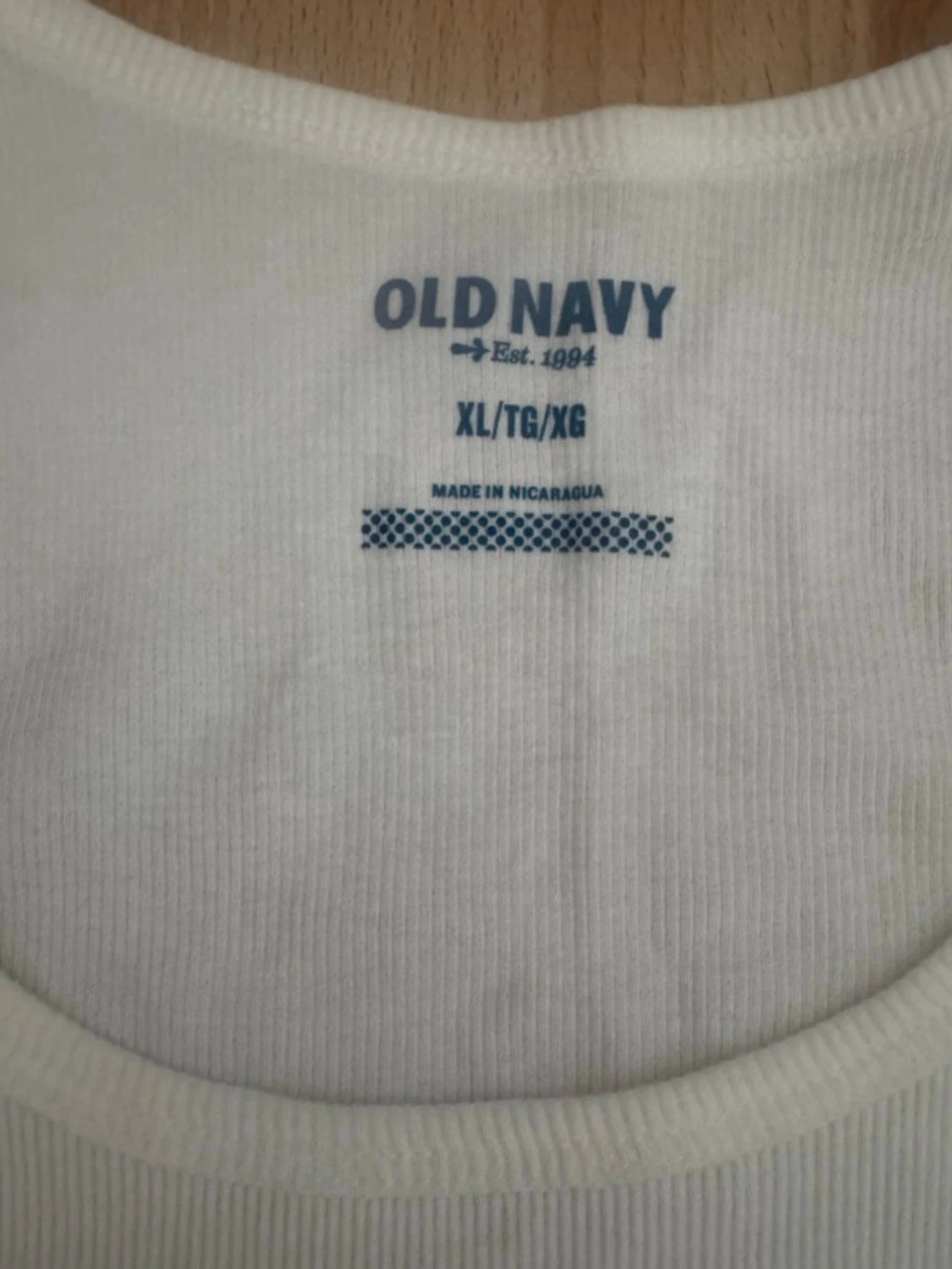 Ny vit ribbad linnetopp Old Navy - 1
