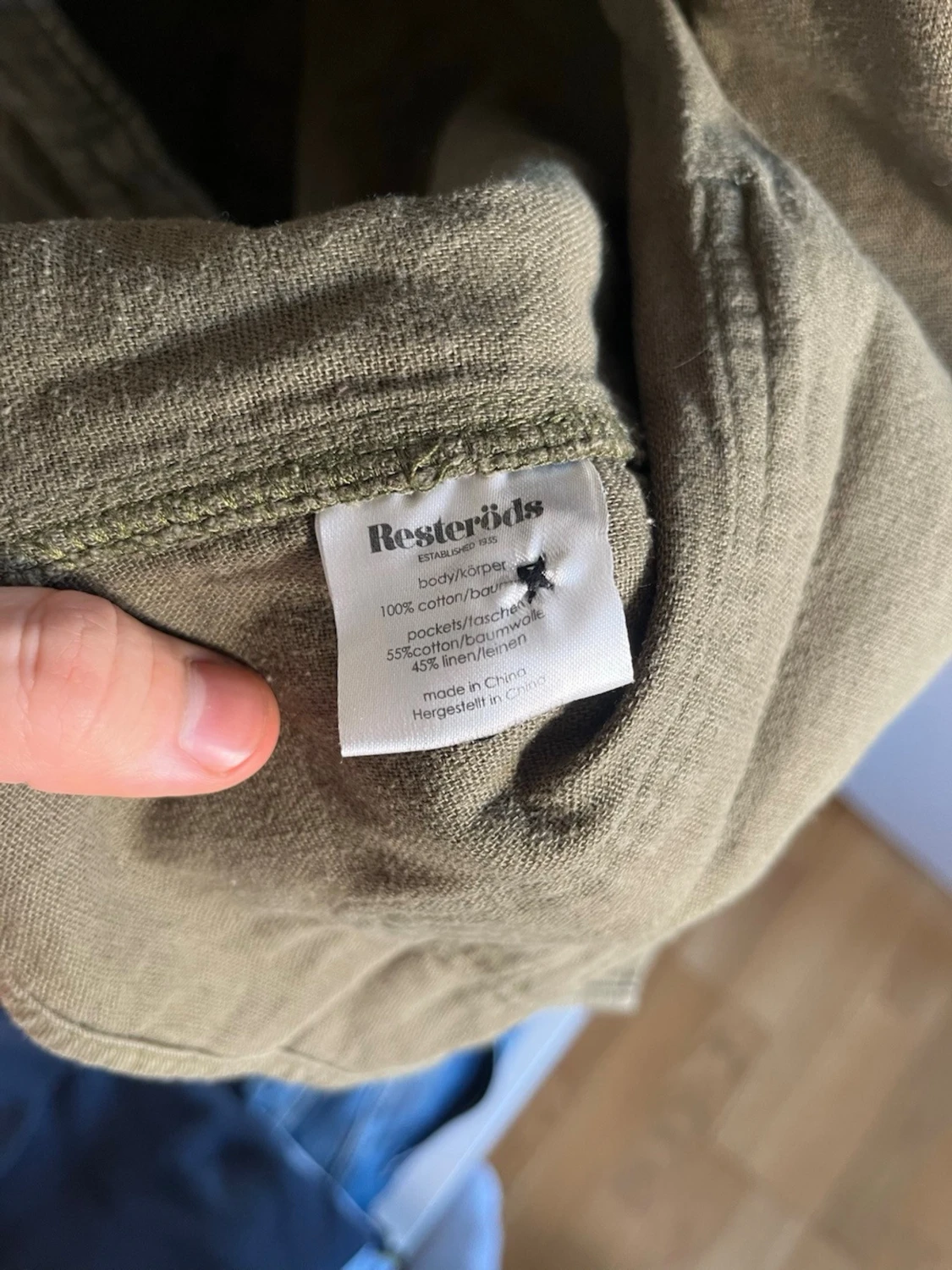 Olivgrön overshirt med fickor - 4