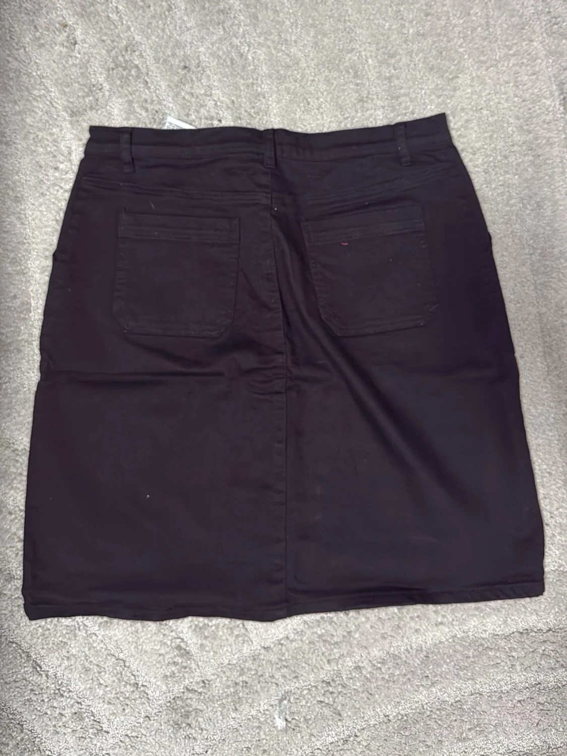 Svart jeanskjol med fickor - 2