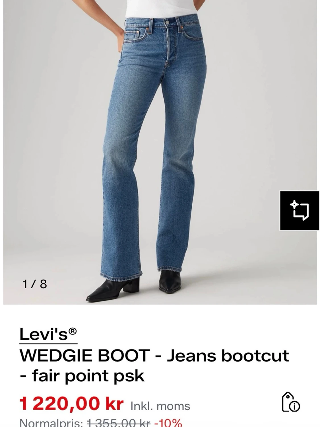 Levi's blåa jeans (raka). - 3