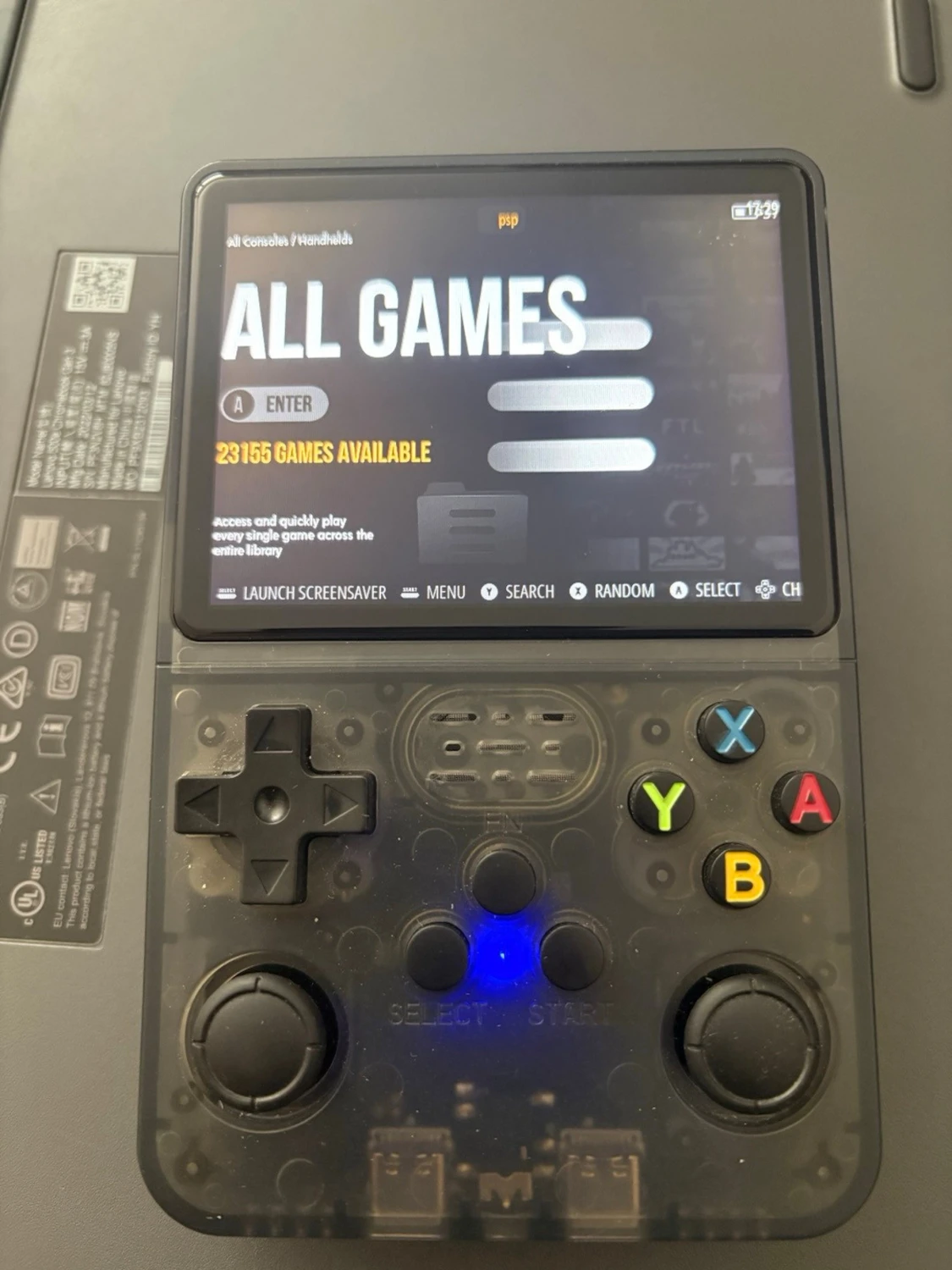 Handhållen retro spelkonsol svart - 4