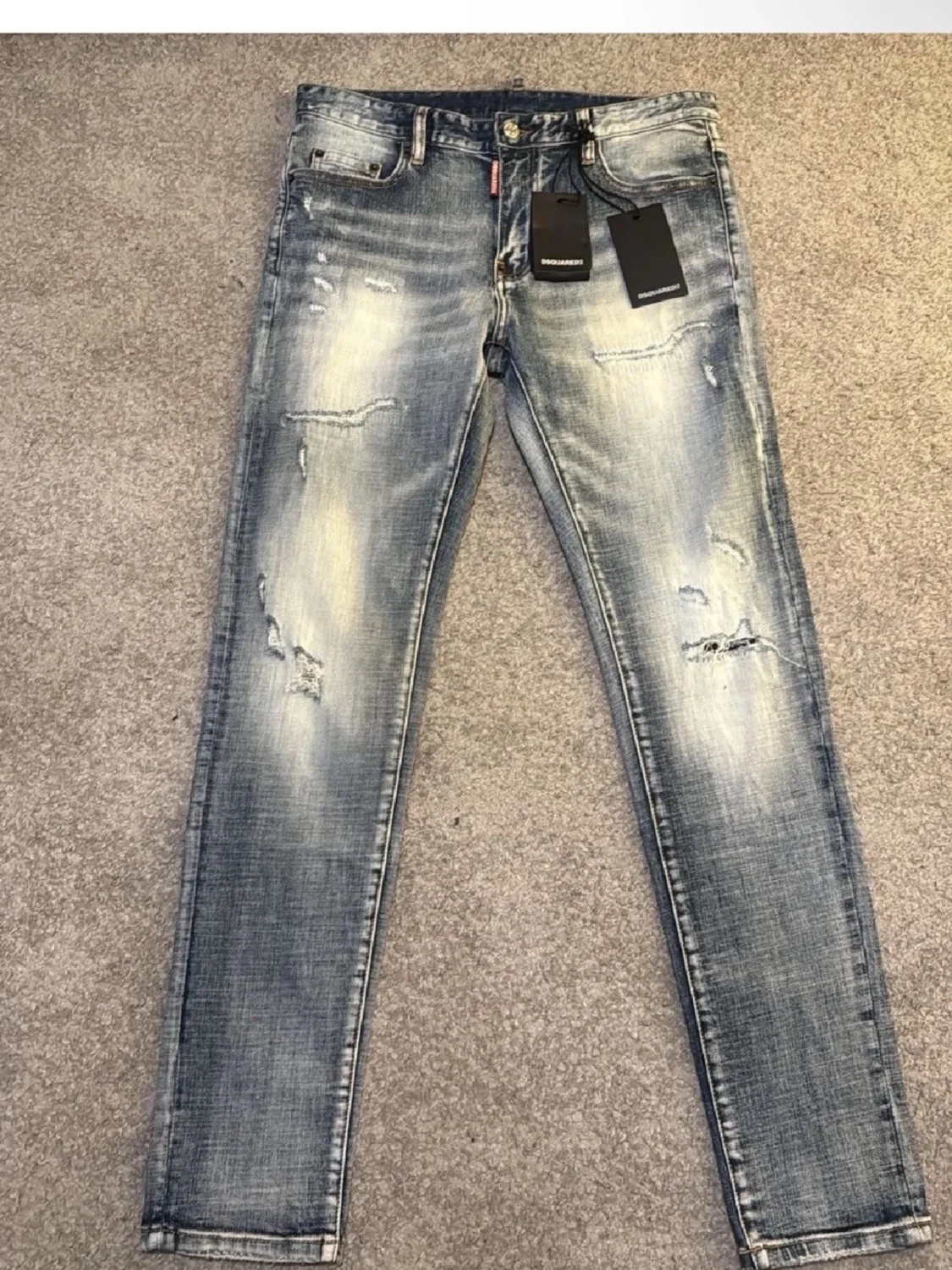 Blå slitna jeans från Dsquared2 - 2