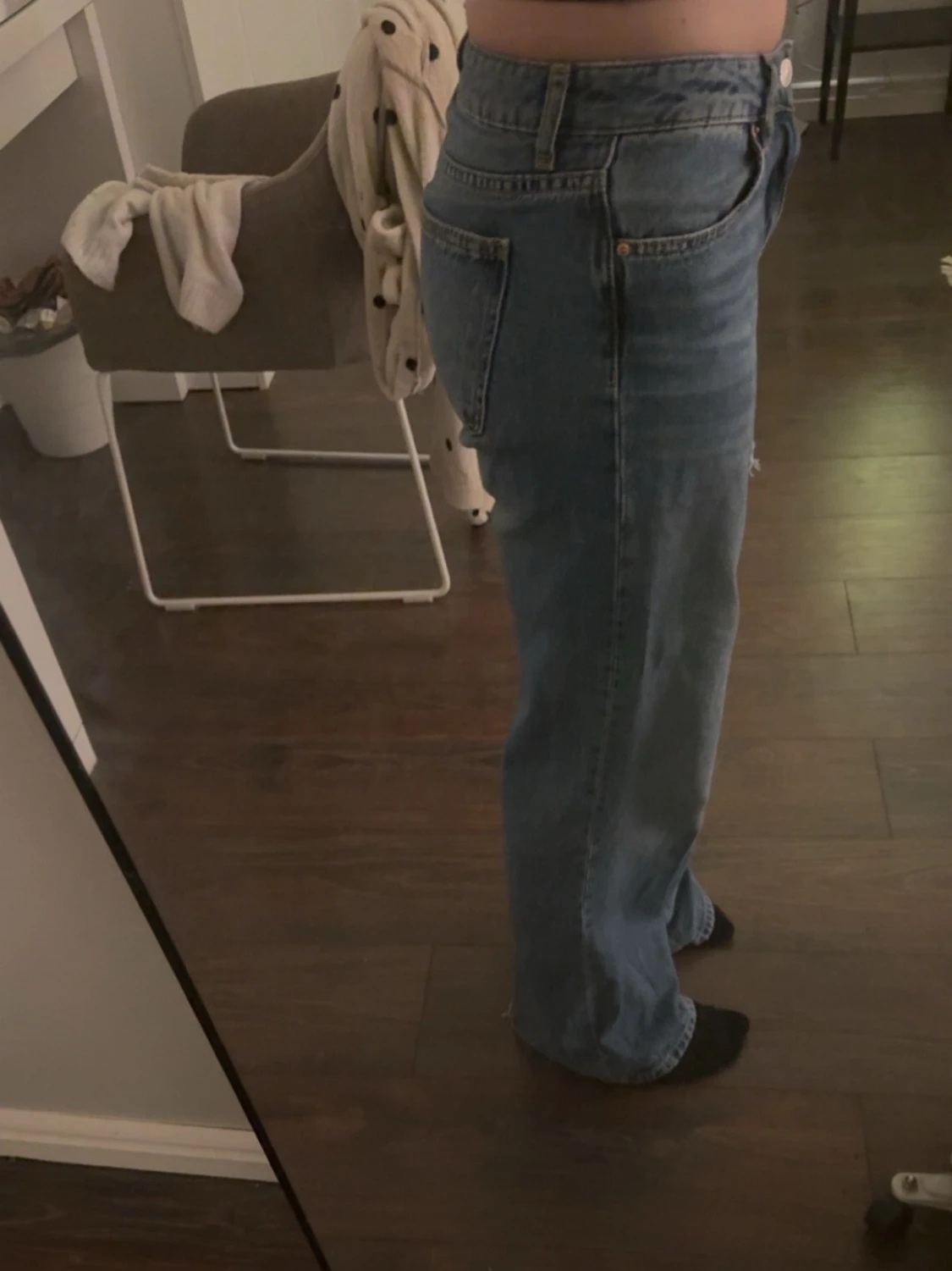 Baggy jeans med hål - 2