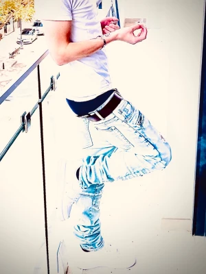 Balmain biker Jeans - Balmain biker jeans led slitningar, too fresh⛓️