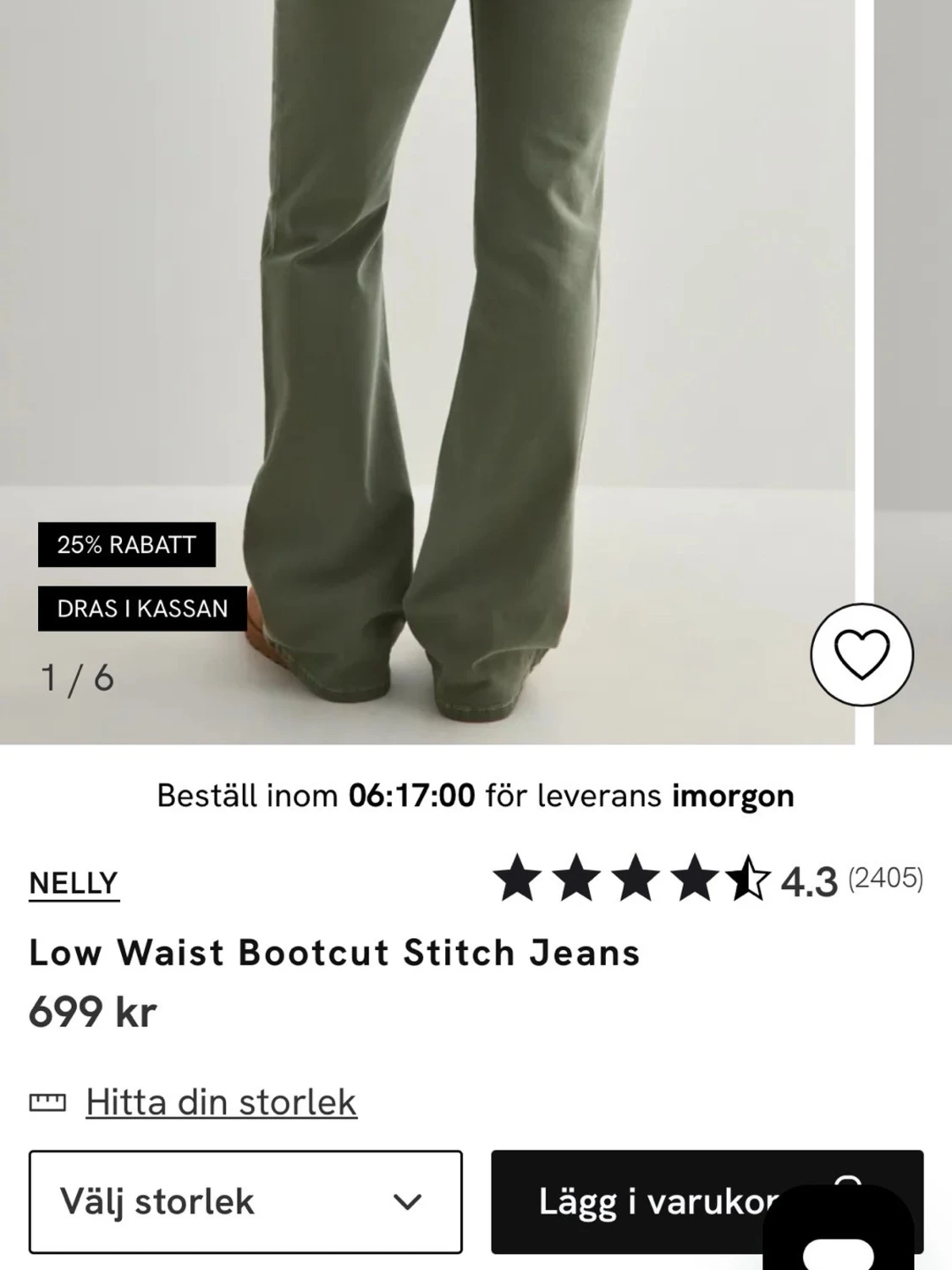 Bootcut jeans med låg midja från Nelly