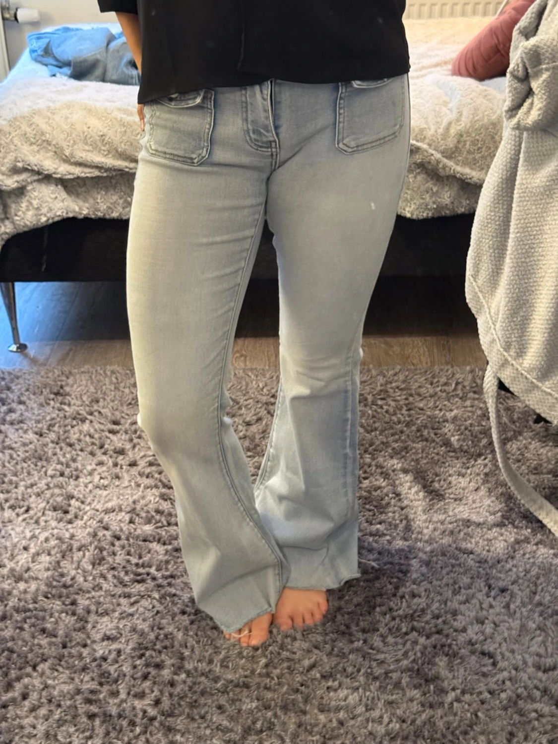 Ljusblå Bootcut Jeans från Missäy - 5