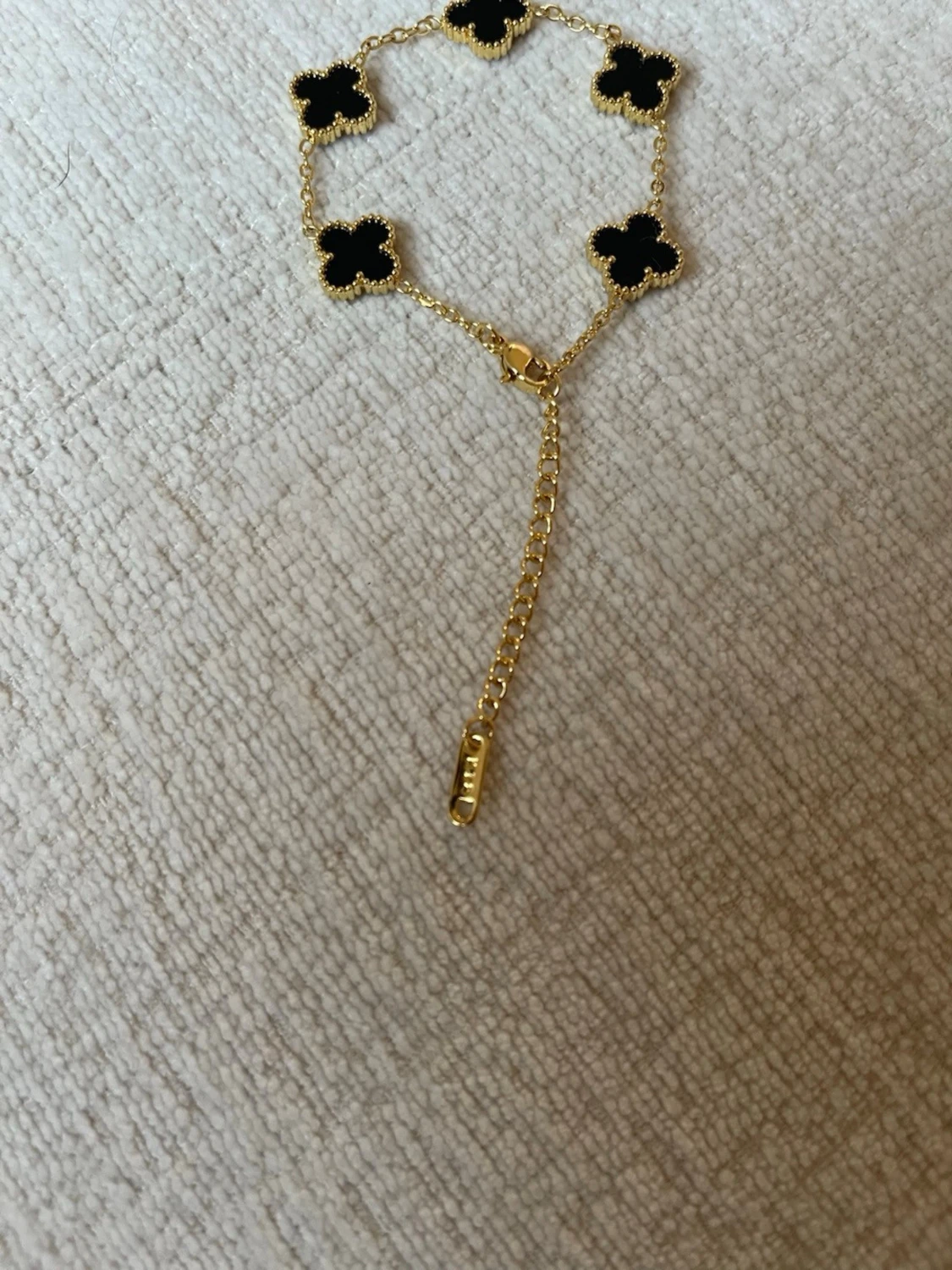 Guldpläterad svarta klöver 18+5cm - 1