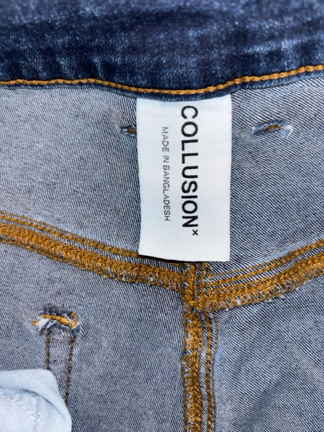 Blå bootcut jeans med hög midja - 2
