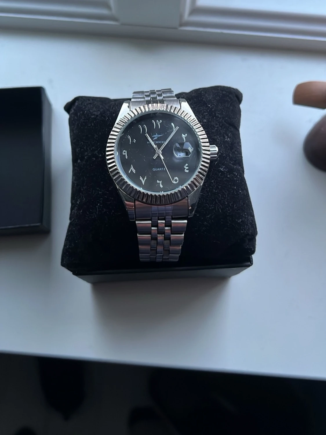 Silverfärgad Seiko herrklocka